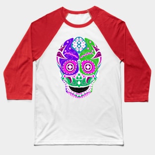 sugar skull candy in wrestling mask ecopop Baseball T-Shirt